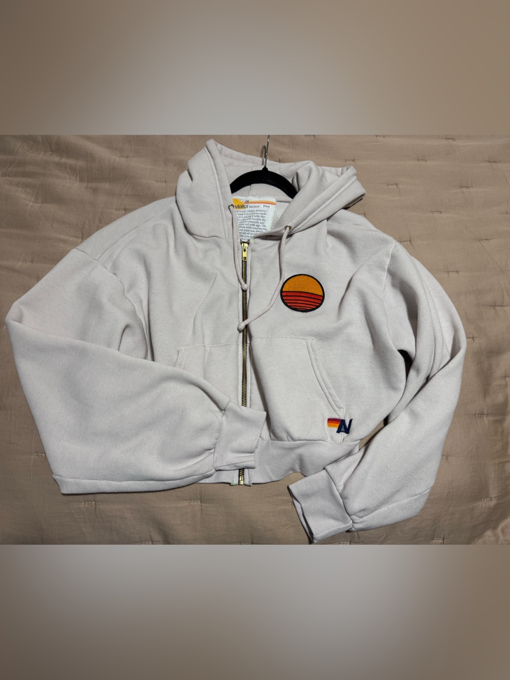 Aviator Nation Relaxed Cropped Hoodie - Picture 2 of 3